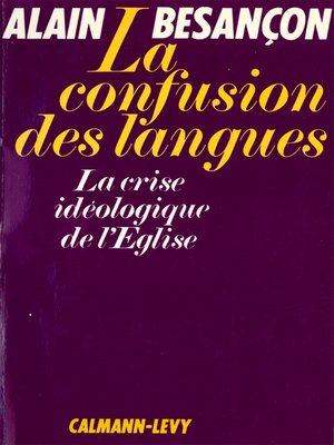 cover image of La Confusion des langues